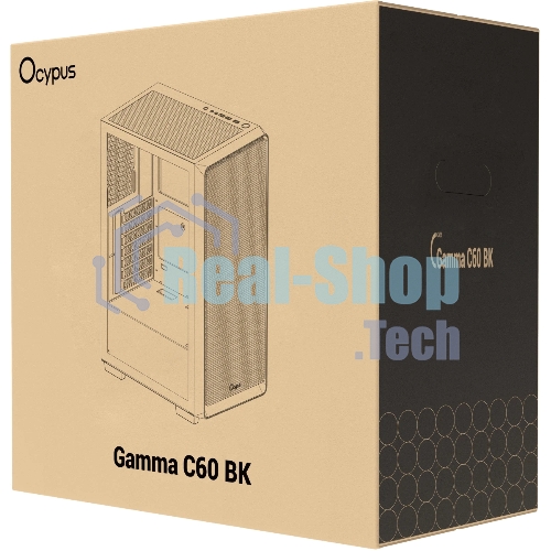 Компьютерный корпус Ocypus Gaммa C60 BK ATX/win/black/no PSU/Tempered Glass