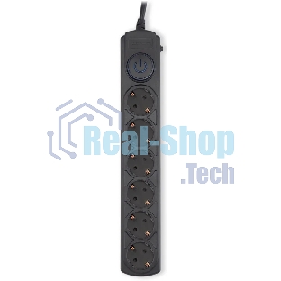 Сетевой фильтр Ippon BK-6-EU-5-16-B 5м, 6 розеток, черный, коробка