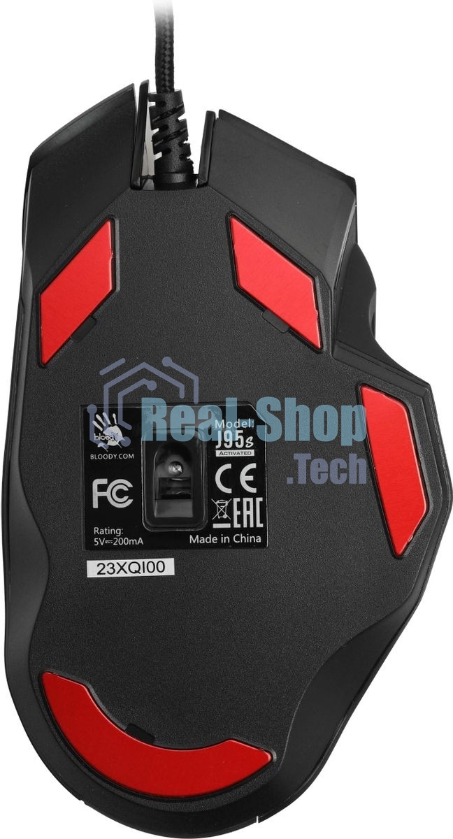 Мышь проводная A4Tech Bloody J95s черный, 8000 dpi, USB, кнопки - 9