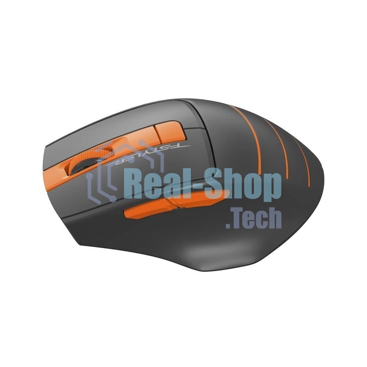 Мышь беспроводная A4Tech Fstyler FG30 серый/оранжевый, 2000 dpi, радиоканал, USB, кнопки - 5