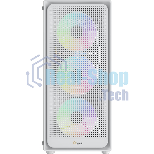 Корпус Ocypus Gamma C50 WH ARGB, Mini-Tower, белый, 4 x 120 мм