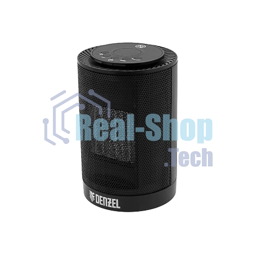 Тепловентилятор керамический Denzel DTFC-1200, черный, 600/1200 Вт, 12 м2, 3 режима, термостат