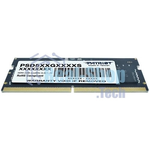 Оперативная память Patriot Signature, DDR5, 8GB (1x8 GB), 5600 MHz, CL46, SO-DIMM