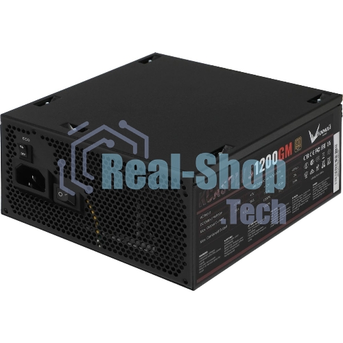 Блок питания Aerocool/Formula KCAS PLUS 1200GM V2, 1200Вт, 80 PLUS Gold, модульный, 140мм, черный