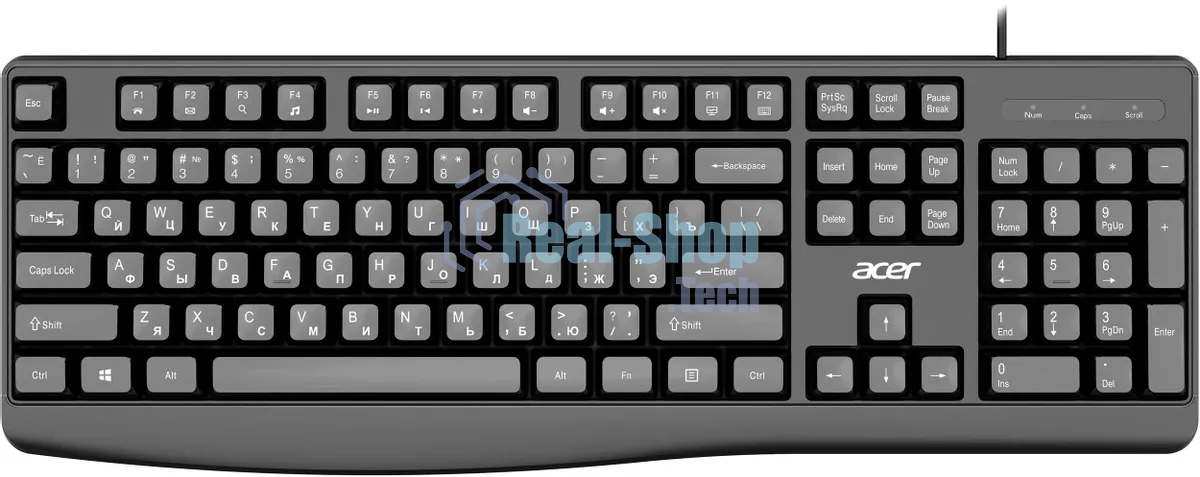 Клавиатура проводная Acer OKW301 (ZL.KBDCC.01A), USB, черный
