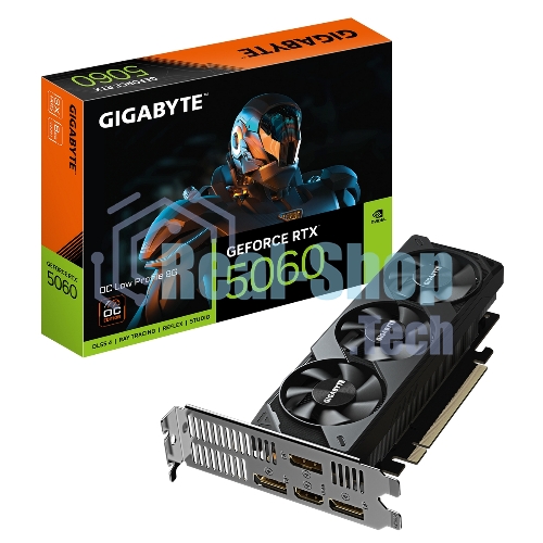 Видеокарта Gigabyte PCI-E 5.0 GV-N5060OC-8GL 1.0 NVIDIA GeForce RTX 5060 8Gb 128bit GDDR7 2512/28000 HDMIx1 DPx3 HDCP Ret low profile