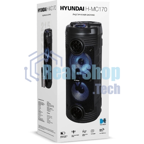 Минисистема Hyundai H-MC170 черный 80Вт/FM/USB/BT/SD/MMC