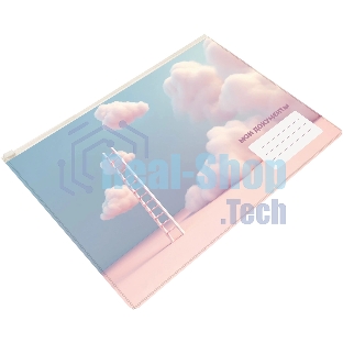 Папка на молнии ZIP Silwerhof CLOUD A5+ ПВХ 0.25мм