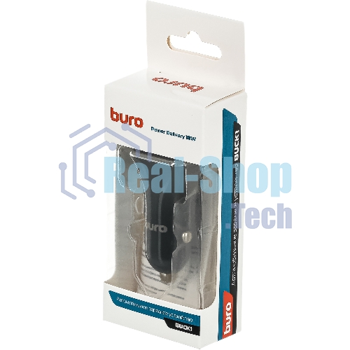 Автомобильное зарядное устройство Buro BUCK1 3A PD черный