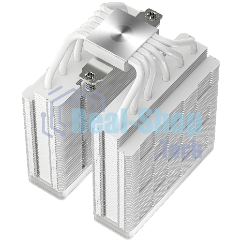 Кулер для процессора DEEPCOOL AG620 WH ARGb V2 LGA20XX/1700/1200/115X/AM5/AM4 (9шт/кор, TDP 260W, PWM, ARGb DUAL Fan 120мм, 6 тепл. трубок, белый) RET