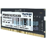 Оперативная память Patriot Signature, DDR5, 8GB (1x8 GB), 5600 MHz, CL46, SO-DIMM