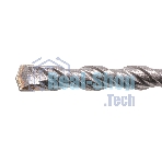 Бур по бетону Denzel двойная спираль, Cobalt W-tip, 10x160 мм, SDS PLUS