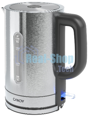 Электрочайник Candy CK-204 нержавеющая сталь, 1.7 л, 2200 Вт, скрытый нагревательный элемент