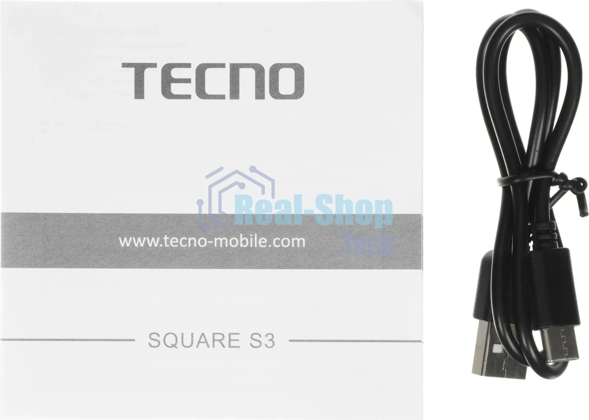 Колонка портативная Tecno S3 Square черный 3W 1.1 BT 2000mAh (S3)