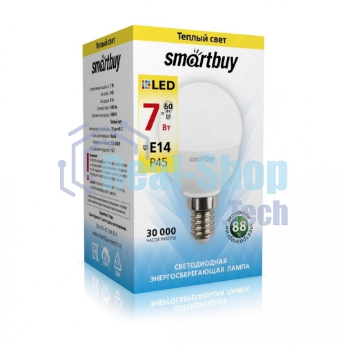 Светодиодная (LED) лампа Smartbuy-P45-07W/3000/E14