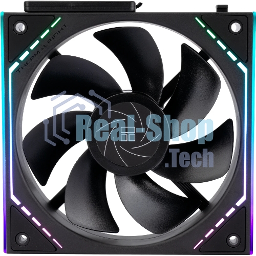 Кулер для корпуса Thermalright TL-M12QR Reverse (124x120x25mm, 4-pin PWM, ARGB, 47.6CFM, 23.2dBA, 1500RPM, черный)