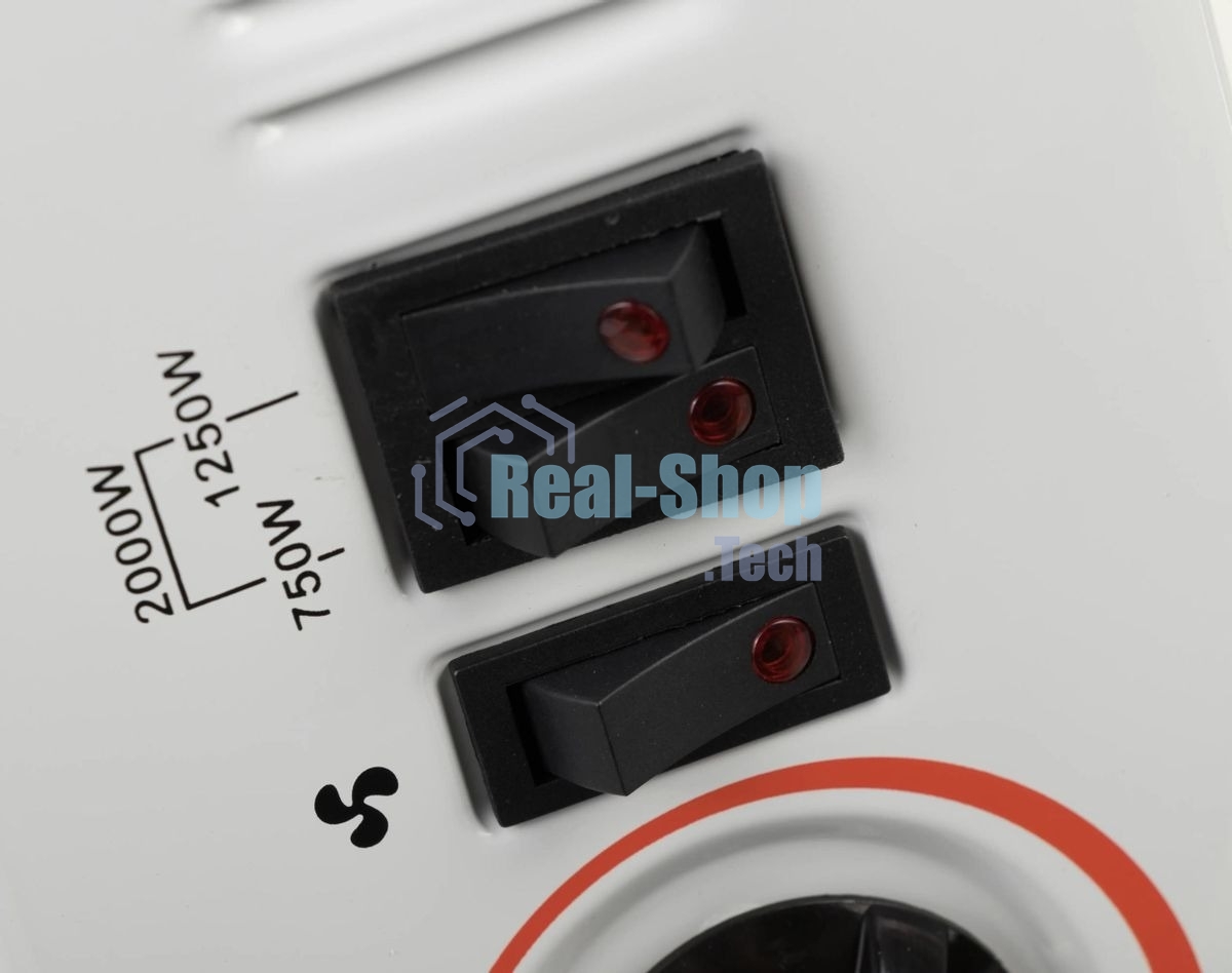 Конвектор Centek CT-6124 белый, 750/1250/2000 Вт, 20 м2, механический термостат