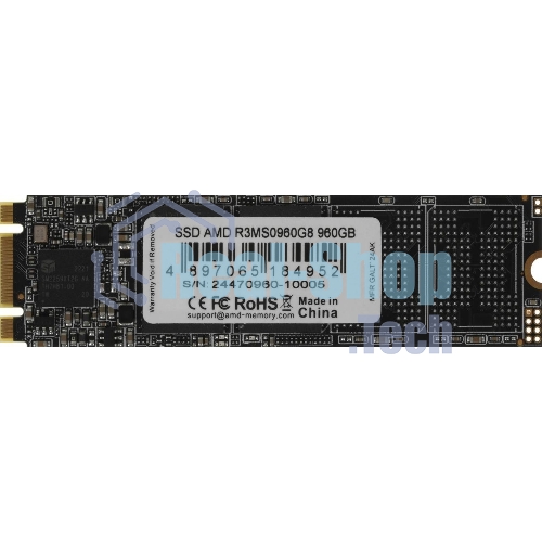 Накопитель SSD AMD Radeon R3MS0960G8, 960Gb, M.2 2280, SATA, R/W 550/500