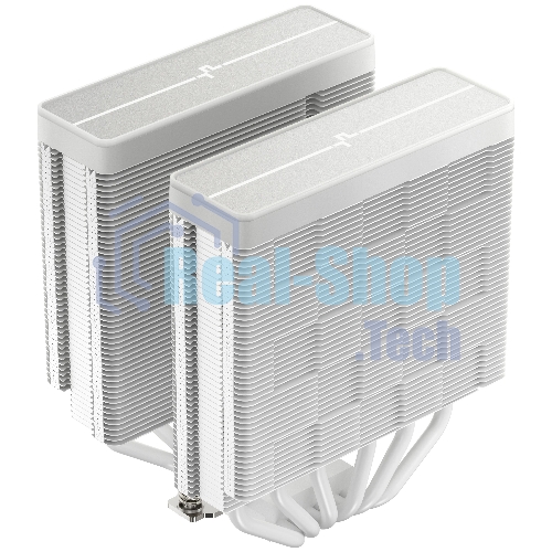 Кулер для процессора DEEPCOOL AG620 WH ARGb V2 LGA20XX/1700/1200/115X/AM5/AM4 (9шт/кор, TDP 260W, PWM, ARGb DUAL Fan 120мм, 6 тепл. трубок, белый) RET