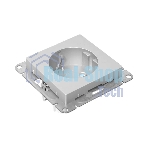 Механизм розетки EKF UP1-SOA-111 16А, с заземлением, со шторками, алюминий Эпика