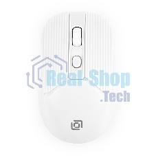Мышь беспроводная Oklick 509MW белый, 1600 dpi, радиоканал, USB, кнопки - 4