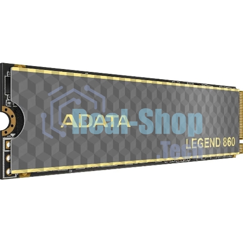 Накопитель SSD ADATA LEGEND 860, 2Tb, PCIe 4.0 x4, M.2 2280, NVMe, R/W 6000/5000, с радиатором