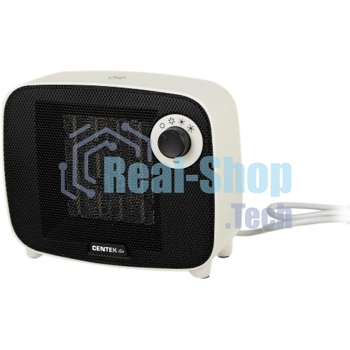 Тепловентилятор Centek CT-6023 белый/черный, 750/1500 Вт, 15 м2