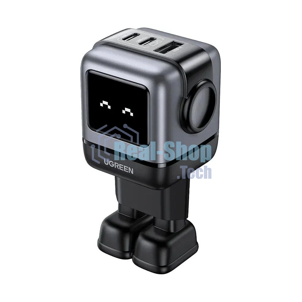 Сетевое зарядное устройство Nexode Robot 65Вт 2xUSB-C, 1xUSB-A, GaN Gray (25685B)