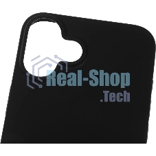 Чехол (клип-кейс) BoraSCO для Apple iPhone 16 Plus Silicone Case черный (73521)