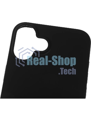 Чехол (клип-кейс) BoraSCO для Apple iPhone 16 Plus Silicone Case черный (73521)