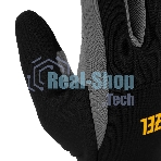 Перчатки универсальные Denzel 68087 искусственный мех, работа с сенсорным экраном, размер 9