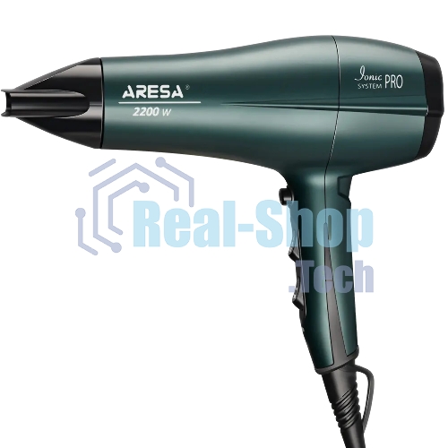 Фен ARESA AR-3218 зеленый, 2200 Вт, ионизация