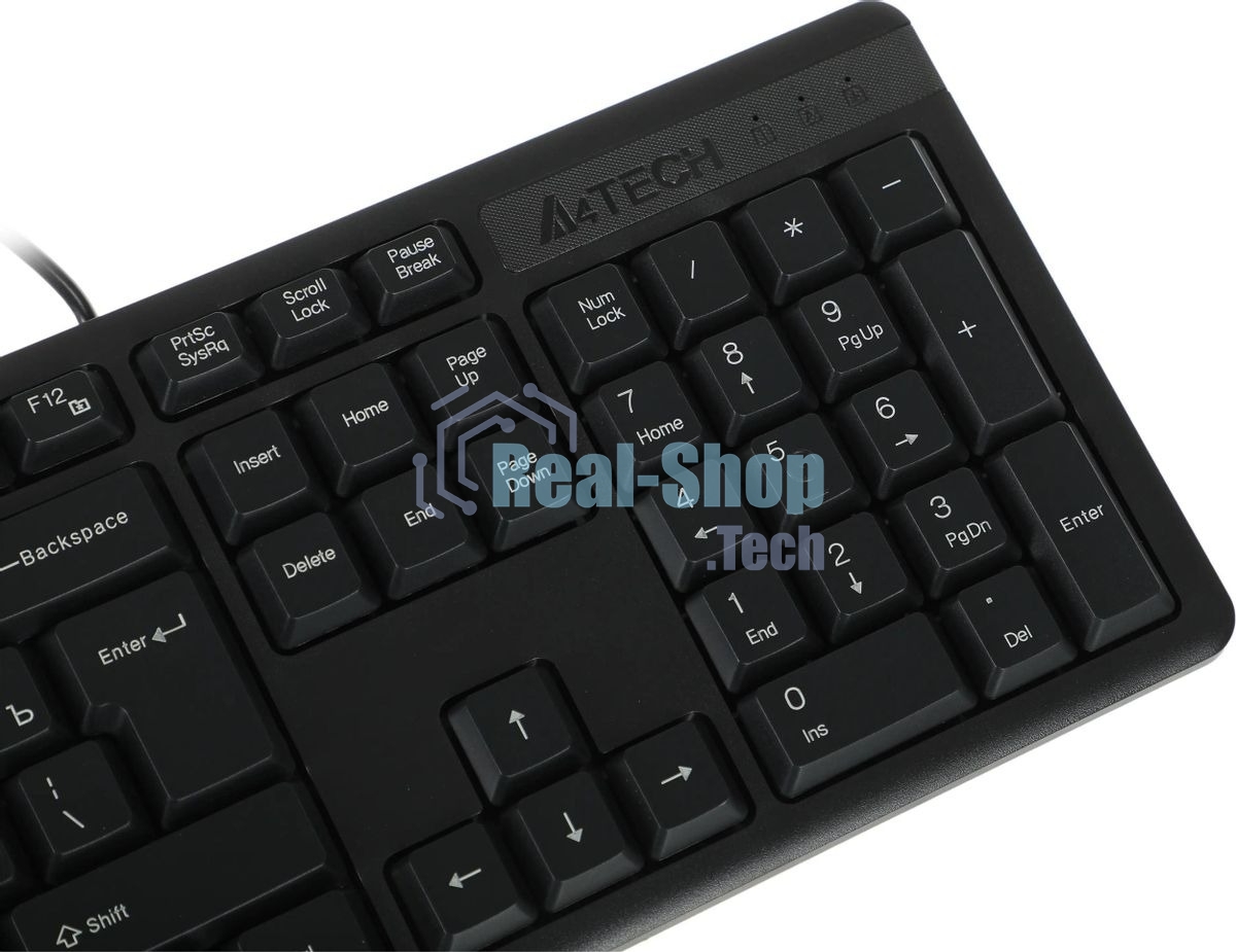 Комплект клавиатура+мышь A4Tech KK-3330 проводной, USB, 1200 DPI, чёрный