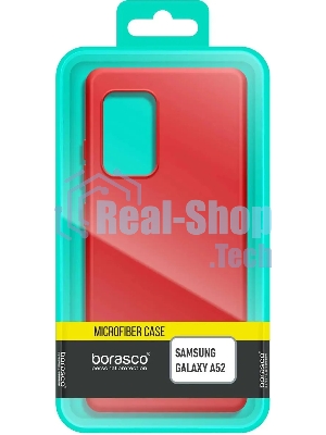Чехол (клип-кейс) BORASCO Microfiber Case, для Samsung Galaxy A52, красный