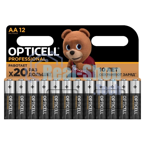 Элемент питания алкалиновый AA/LR6 (блист. 12шт) Professional Opticell 5052005