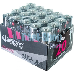 Элемент питания JazzWay LR 6 (AA) алкалиновая, уп. 20 шт. ФАZА Alkaline Pack-20