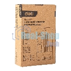 Многофункциональная отвертка 8-в-1 Deli DL636009 1шт ручка, 3 бита Phillips: PH0, PH1, PH2, 3 насадки с прорезями: 3 мм, 5 мм, 6 мм,2 специальные биты: точечные, Y-образные. Материал хвостовика: Cr-V.