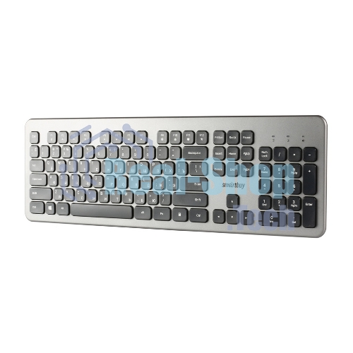 Комплект клавиатура+мышь Smartbuy 233375AG беспроводной, USB, 1600 DPI, серебристый