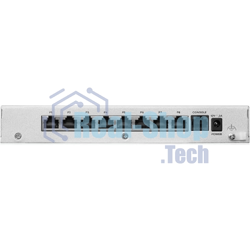 Межсетевой экран Zyxel USG FLEX 100H с подпиской Gold на 1 год (AS, AV, CF, IDP/DPI, Sandboxing, SecuReporter), 8xRJ-45: 1G (LAN/WAN), 1xUSB3.0 **