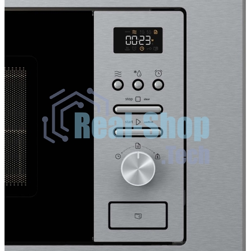 Встраиваемая микроволновая печь Gorenje BM201AG1X нержавеющая сталь, 20 л, 800 Вт, переключатели - поворотный механизм/кнопки