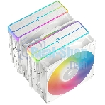 Кулер для процессора DEEPCOOL AG620 WH ARGb V2 LGA20XX/1700/1200/115X/AM5/AM4 (9шт/кор, TDP 260W, PWM, ARGb DUAL Fan 120мм, 6 тепл. трубок, белый) RET