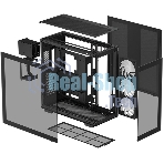 Компьютерный корпус Deepcool CH780 черный (ATX, без БП, ARGb, 4xUSB3.2 Type-A + USB3.2 Type-C) (R-CH780-BKADE41-G-1) MidiTower