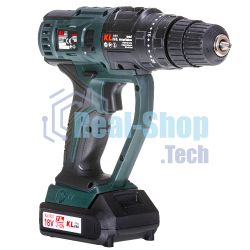Дрель-шуруповерт Klpro KLMS18-20, 18 В, 2 Ач, 28 Нм, щеточный, ударный