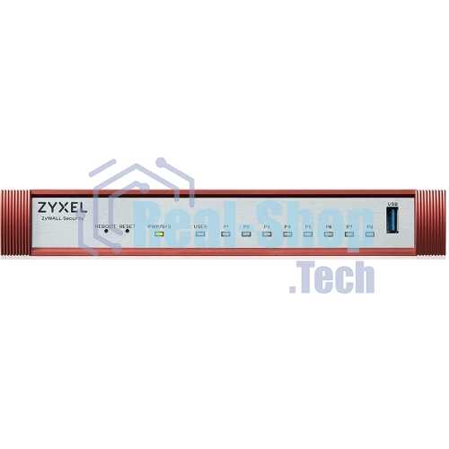 Межсетевой экран Zyxel USG FLEX 100H с подпиской Gold на 1 год (AS, AV, CF, IDP/DPI, Sandboxing, SecuReporter), 8xRJ-45: 1G (LAN/WAN), 1xUSB3.0 **