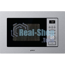 Встраиваемая микроволновая печь Gorenje BM201AG1X серебристый/черный, 20 л, 800 Вт, переключатели - кнопки, поворотный механизм