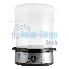 Пароварка Centek CT-1457 серебристый, 9 л, ярусы - 3, 800 Вт, механическое