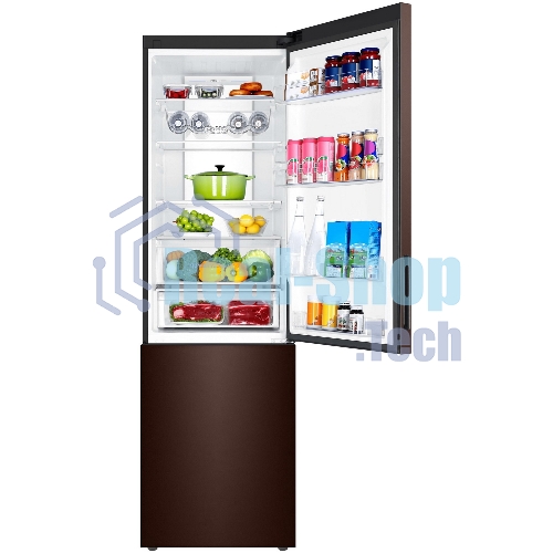 Холодильник Haier C4F740CLBGU1 коричневый двухкамерный 286/115л морозилка снизу, No Frost