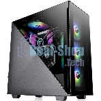 Компьютерный корпус Thermaltake Divider 300 TG ARGb черный без БП ATX 2x120мм 2xUSB 3.0 audio front door bott PSU