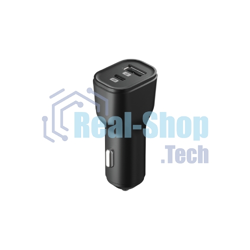 Автомобильное зарядное устройство OLMIO Type-C + USB, 20W, PowerDelivery, QuickCharge3.0, черное