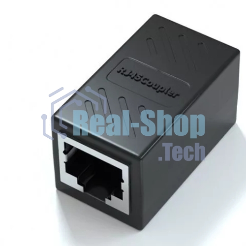 Модуль RJ-45 (F) <->RJ-45(F),FTP, проходной, ABS пластик, черный, cat.5e VCOM CT251S